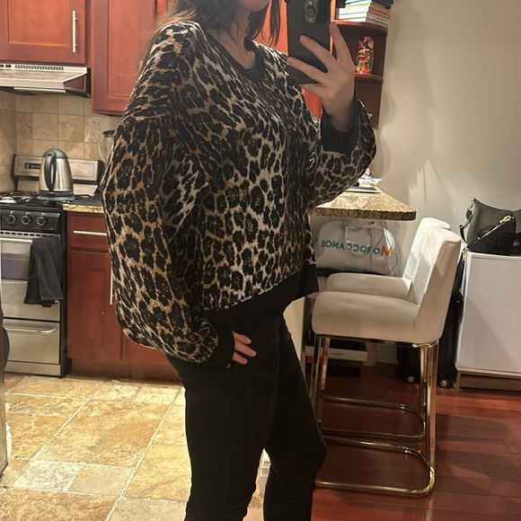 The Kooples cheetah sweater oversized size small - Picture 2 of 9